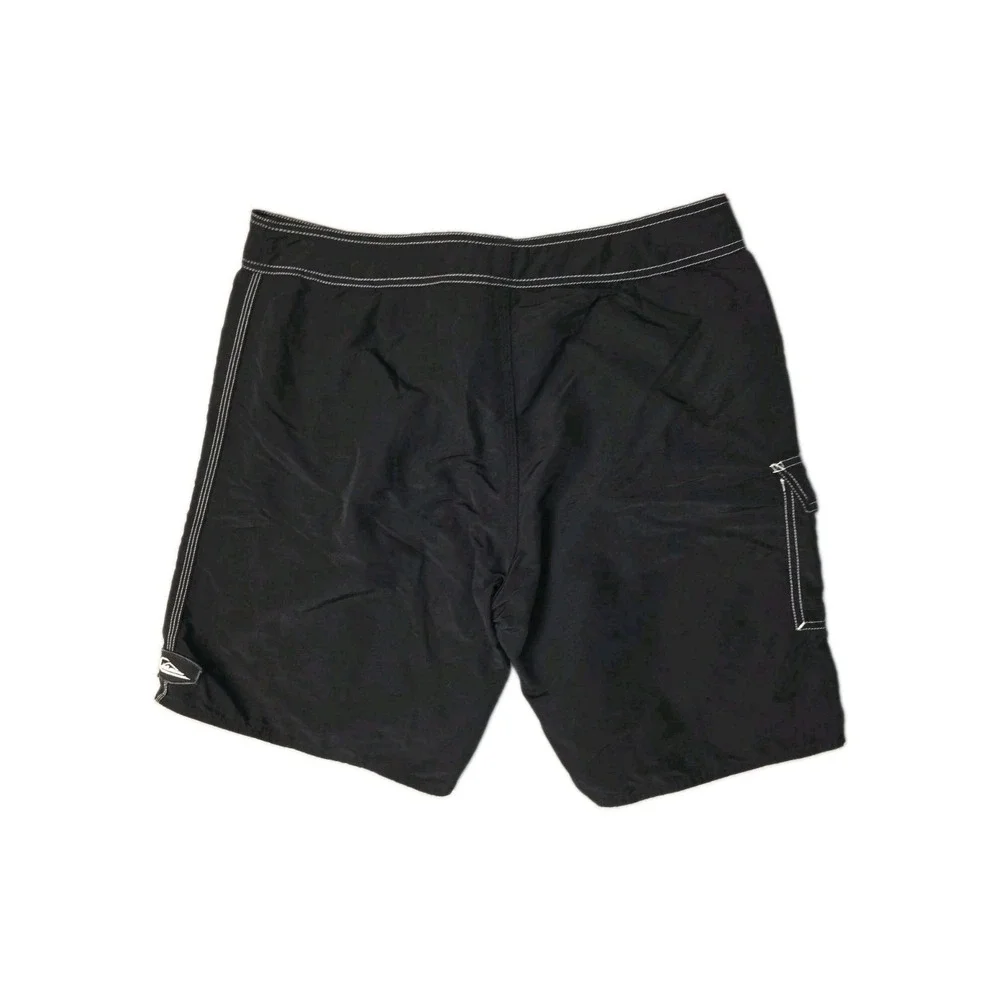 Quiksilver Mens Black Contrast Stitch Nylon Cargo Board Shorts Size 36 Q101412